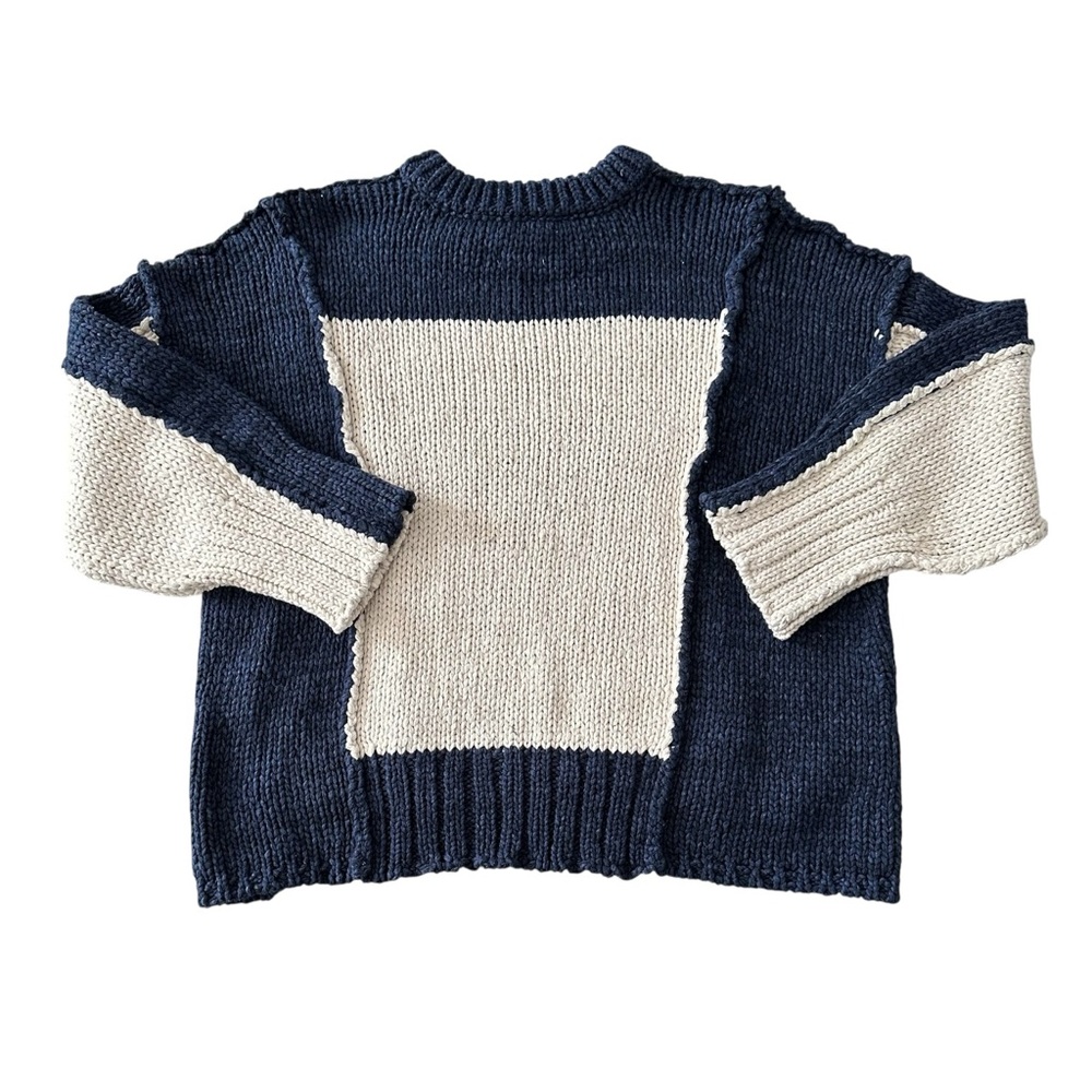 Anthropologie Pilcro Chunky Crew Neck Sweater Seagull - Picture 4 of 6